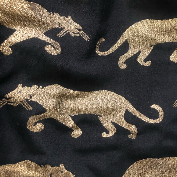 Anthropologie Eyedoll Gold Panther Dress 00 - Picture 3 of 6